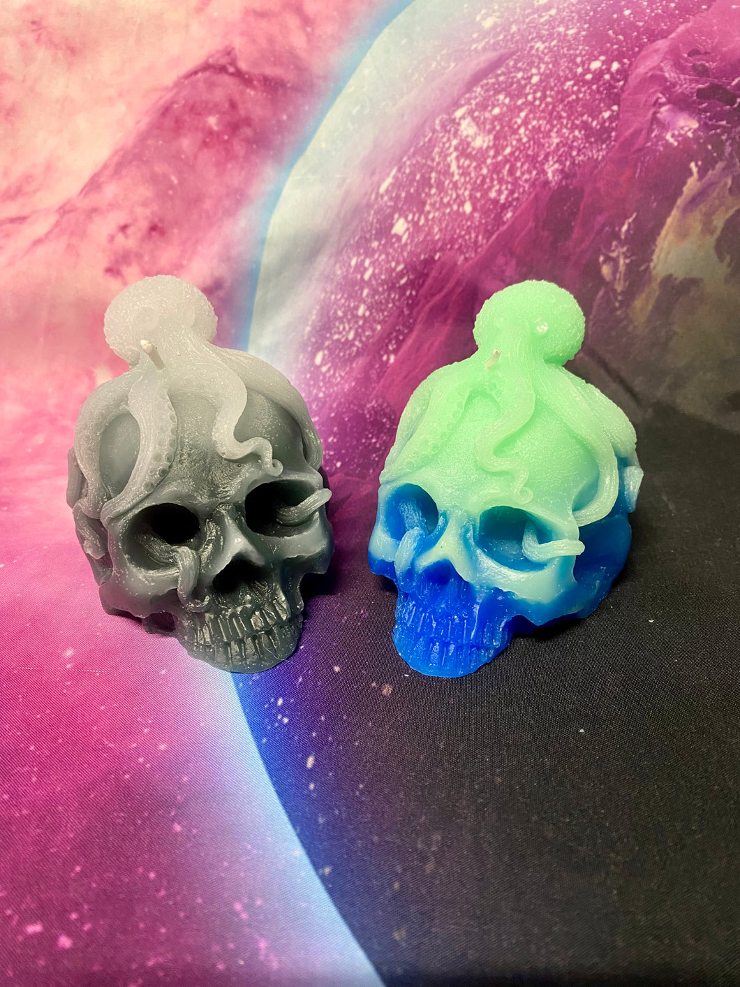 Ollie the Octopus Skull Candles