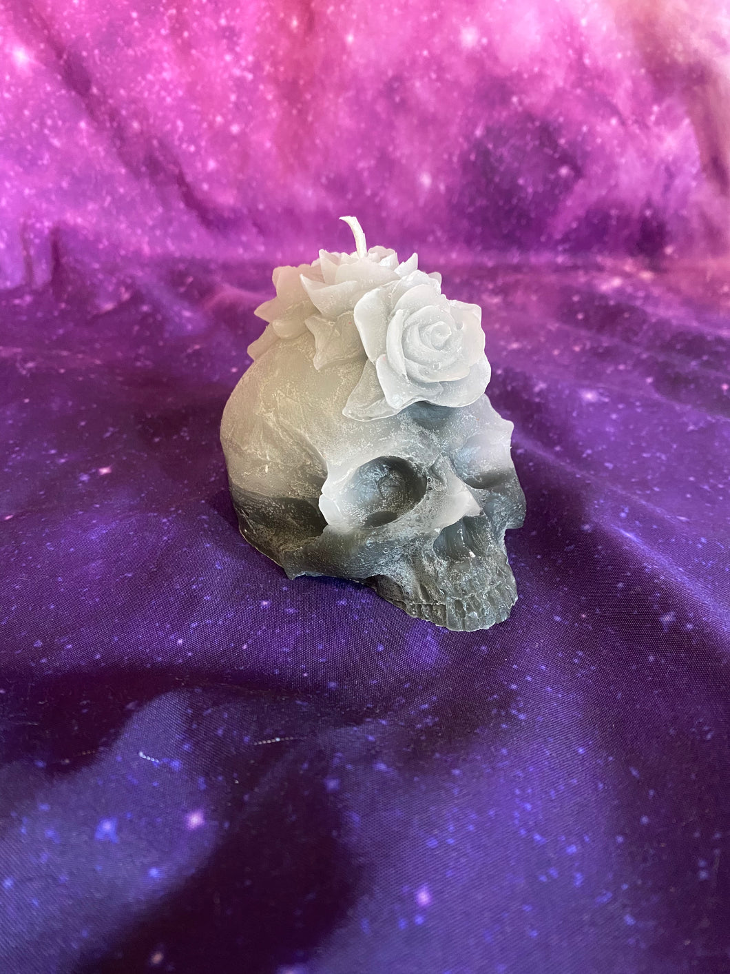 Rose Skull Candle